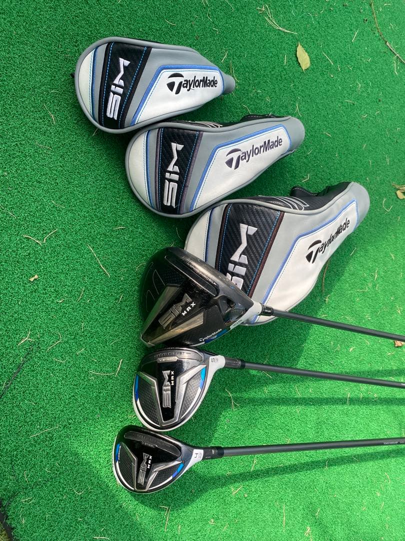 【豪華3本揃い】テーラーメイド SIM MAX ウッドセット（1W/3W/4U）