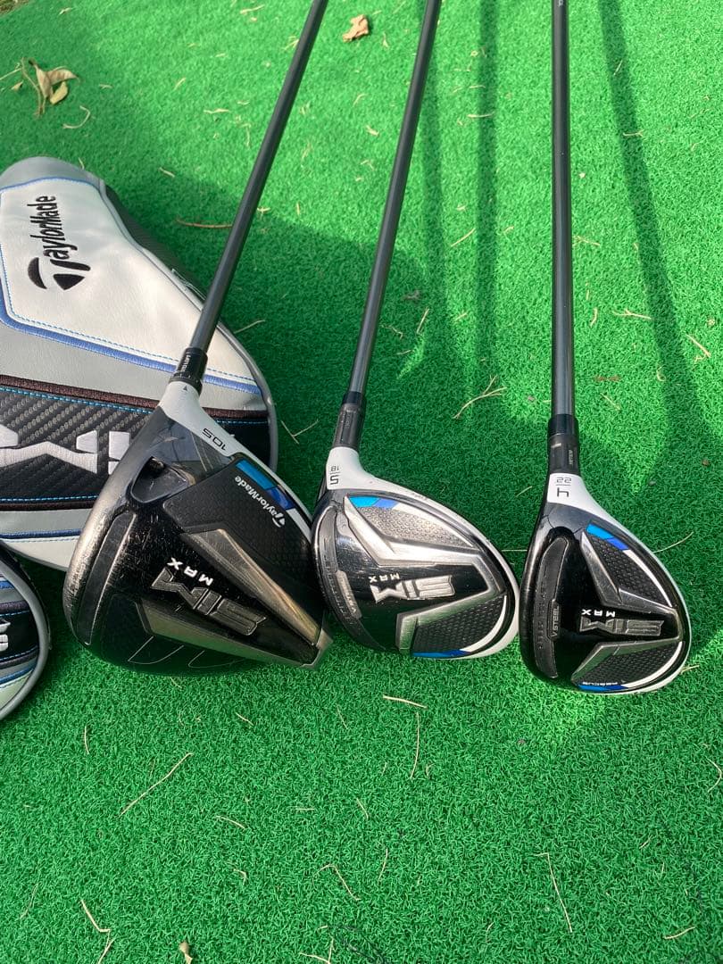 【豪華3本揃い】テーラーメイド SIM MAX ウッドセット（1W/3W/4U）