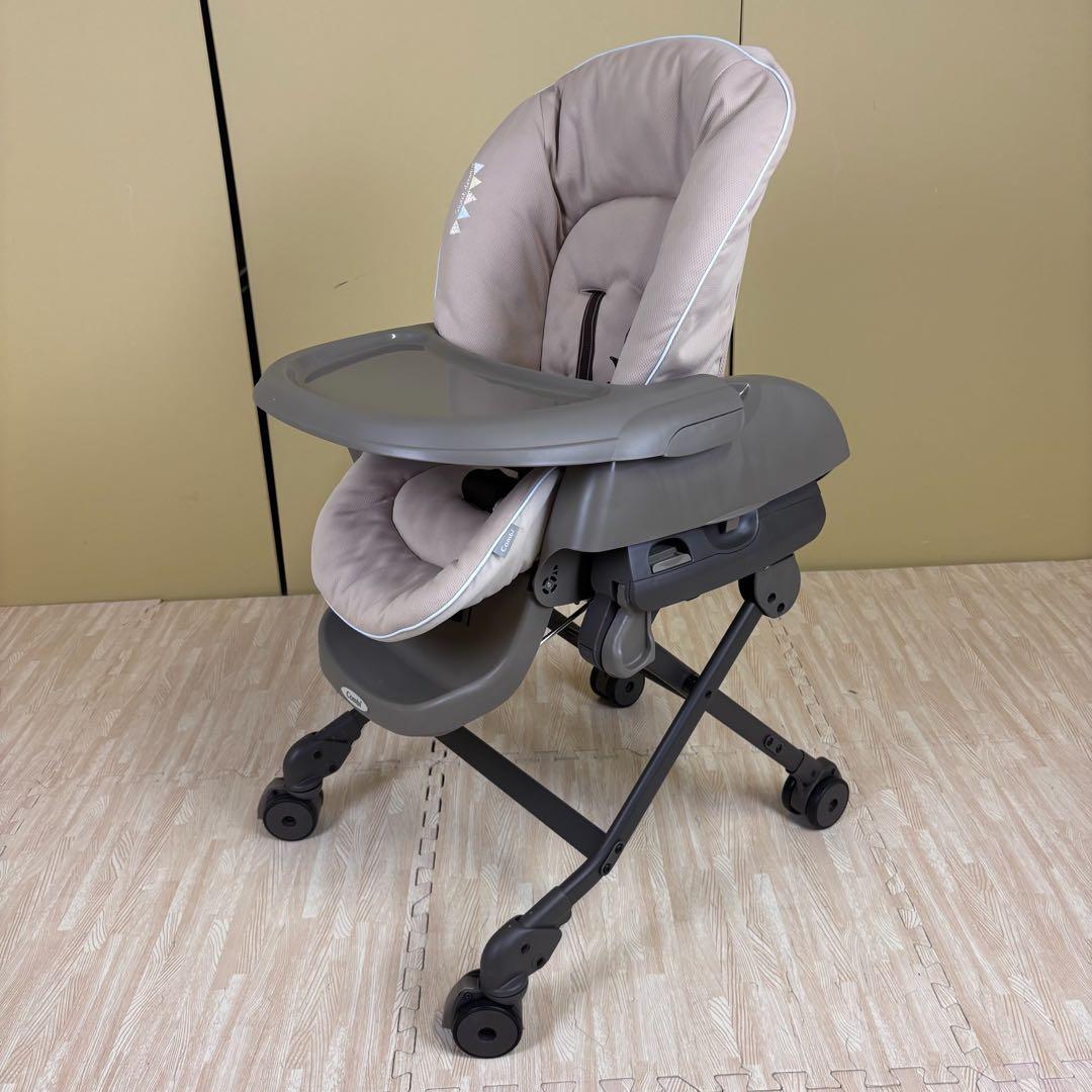 極上クリーニング済　☆美品☆　コンビ　ハイローベッド＆チェア　ネムリラ　グレー