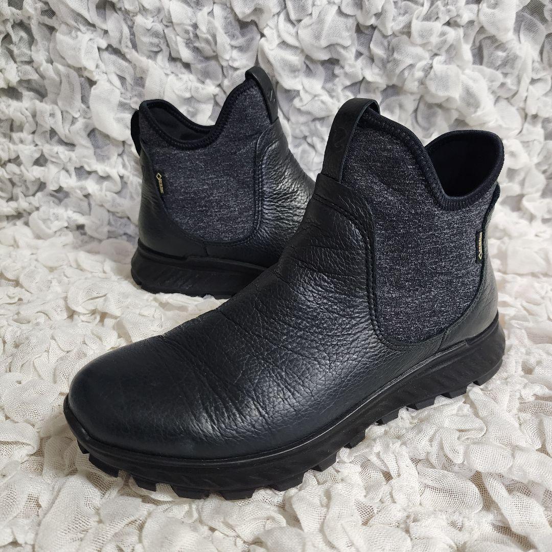 ほととぎす美品 エコー ゴアテックス サイドゴア チェルシー ブーツ