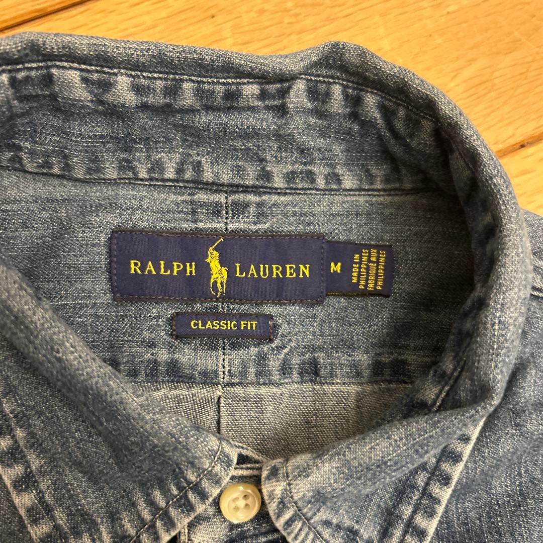 ラルフローレン デニムシャンブレー ボタンダウンシャツ