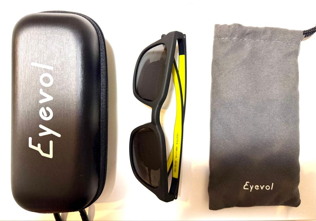 【新品未使用】Eyevol アイヴォル サングラス ブラック/イエローケース付き