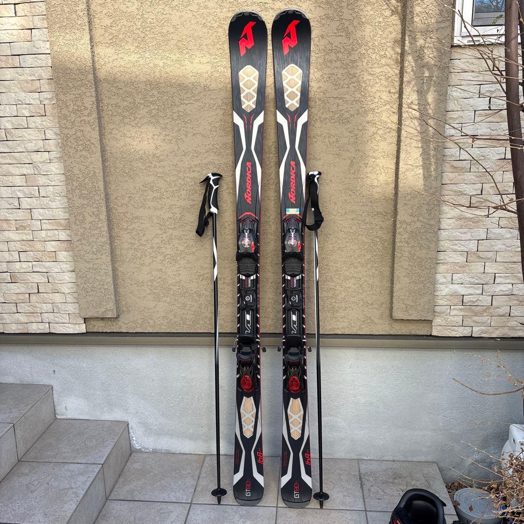 Nordica スキー板、ブーツ、Swixストック付き
