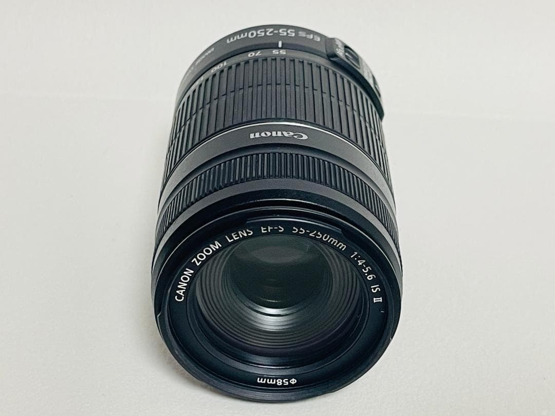 美品☘️キャノン EF-S 55-250mm 4-5.6 IS II 望遠レンズ