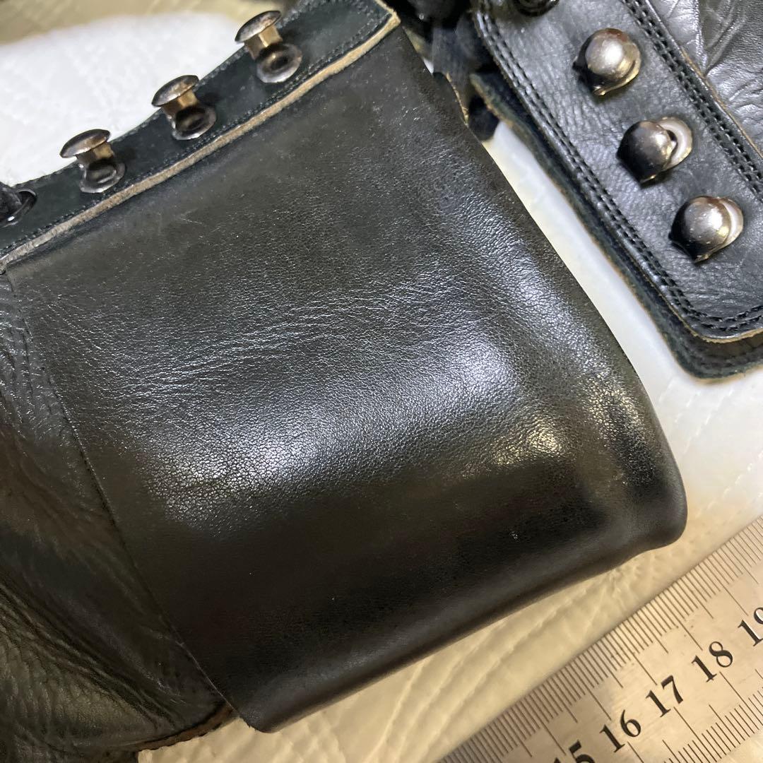 ヨージヤマモト ブラックレザー レースアップブーツ　サイズ２