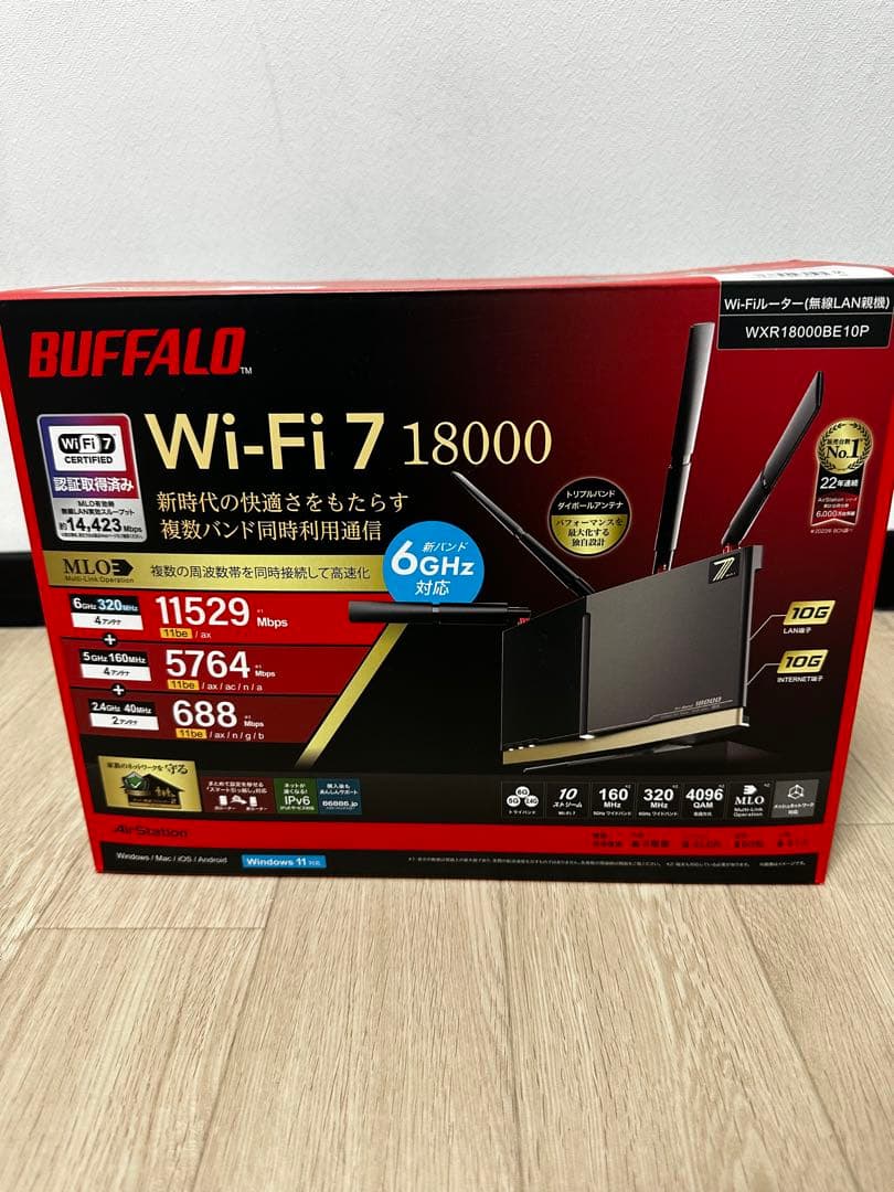 BUFFALO Wi-Fi 7 ルーター WXR18000BE10P