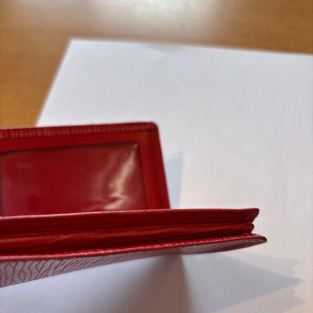 希少 LOUIS VUITTON 赤 レザー 名刺入れ 1980年代