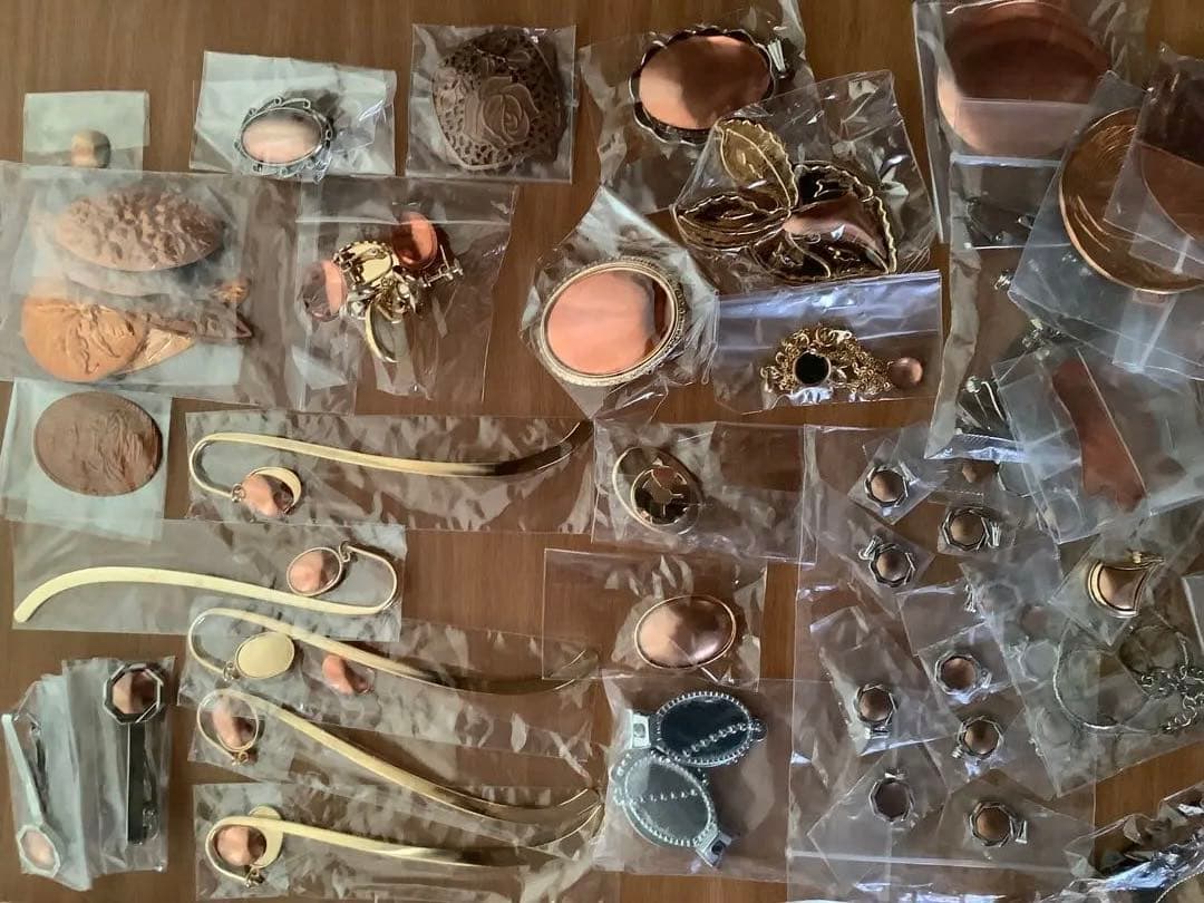 【S IZUKA】七宝　素材　銅板　アクセサリーキット