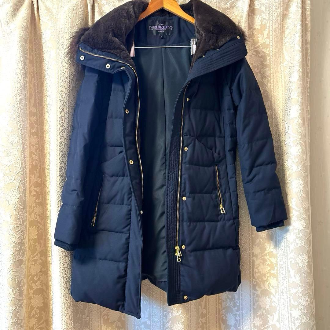 RUIRUE BOUTIQUE ネイビー ダウンジャケット