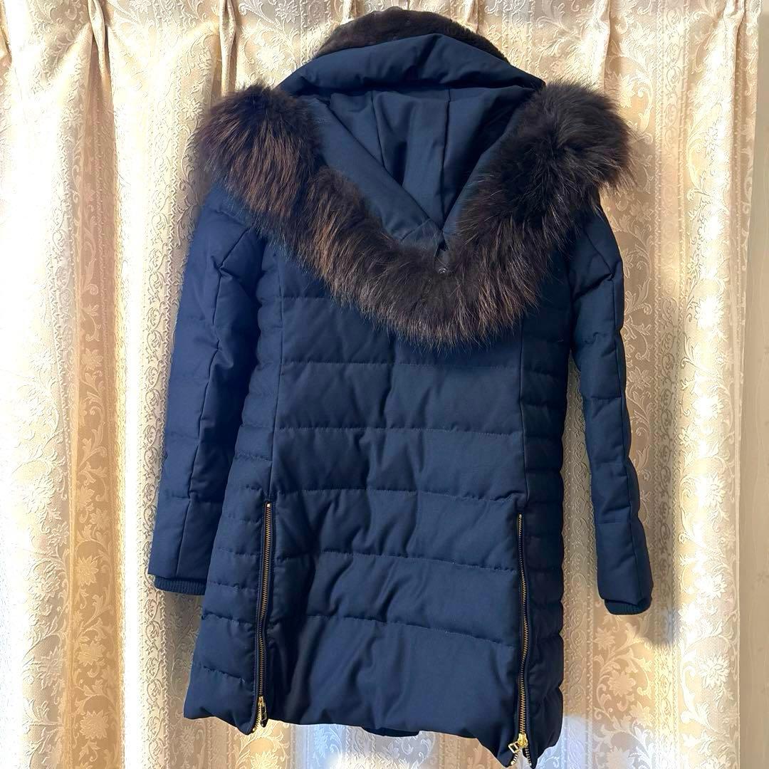 RUIRUE BOUTIQUE ネイビー ダウンジャケット