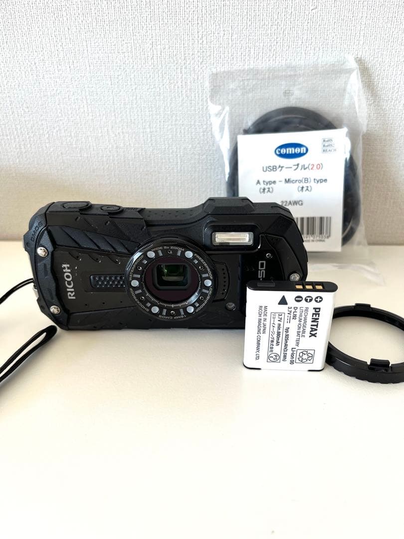 RICOH WG-50 防水 耐衝撃ブラック デジタルカメラ