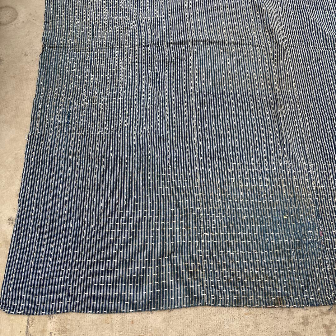SALE⏬襤褸❹縞模様　全面刺子　敷物　カバー　パッチワーク