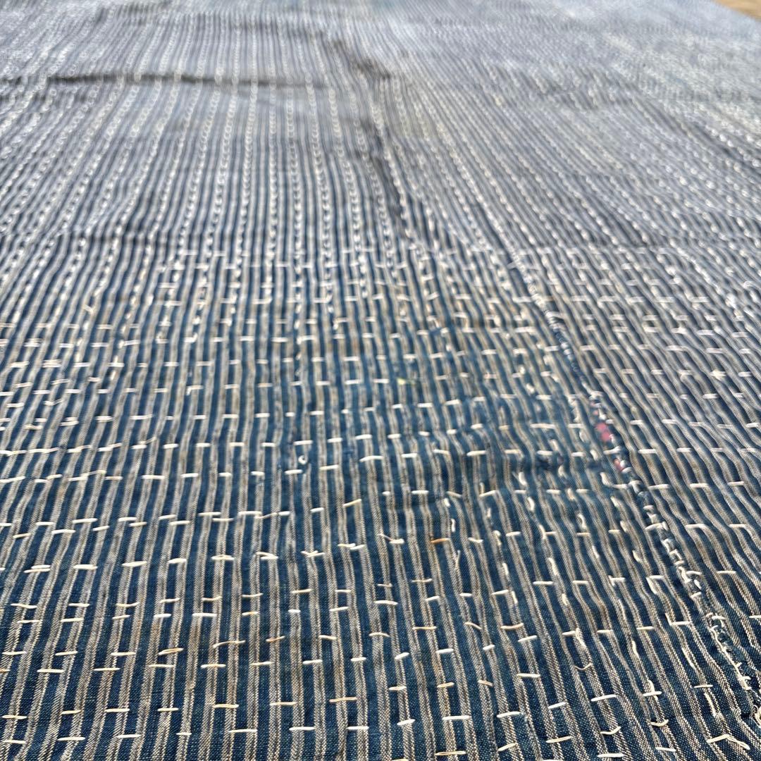 SALE⏬襤褸❹縞模様　全面刺子　敷物　カバー　パッチワーク