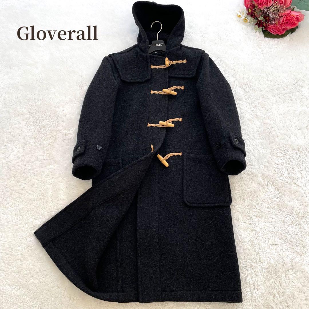 グローバーオール✨ダッフルコート　ロング　ダークグレー　ブラック　フード　M
