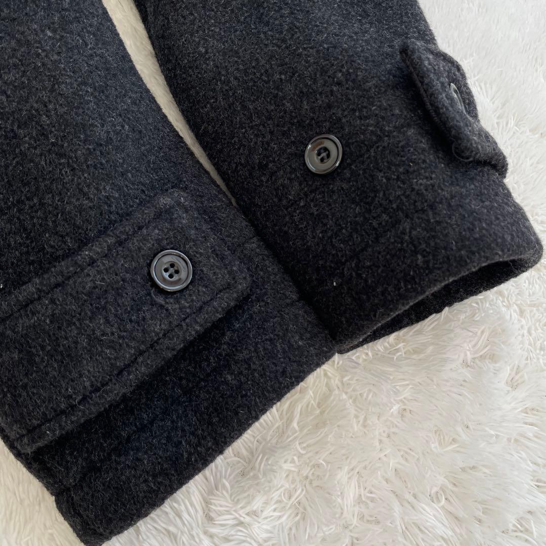 グローバーオール✨ダッフルコート　ロング　ダークグレー　ブラック　フード　M