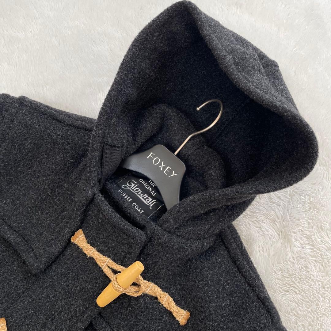 グローバーオール✨ダッフルコート　ロング　ダークグレー　ブラック　フード　M