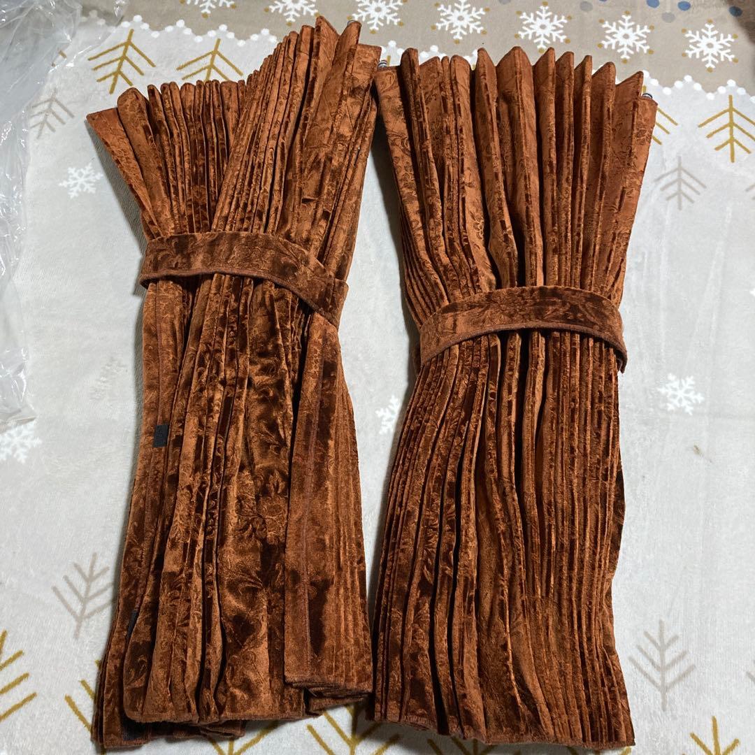 トラックカーテン　アコーディオン式仮眠カーテン（両面生地）ブラウン