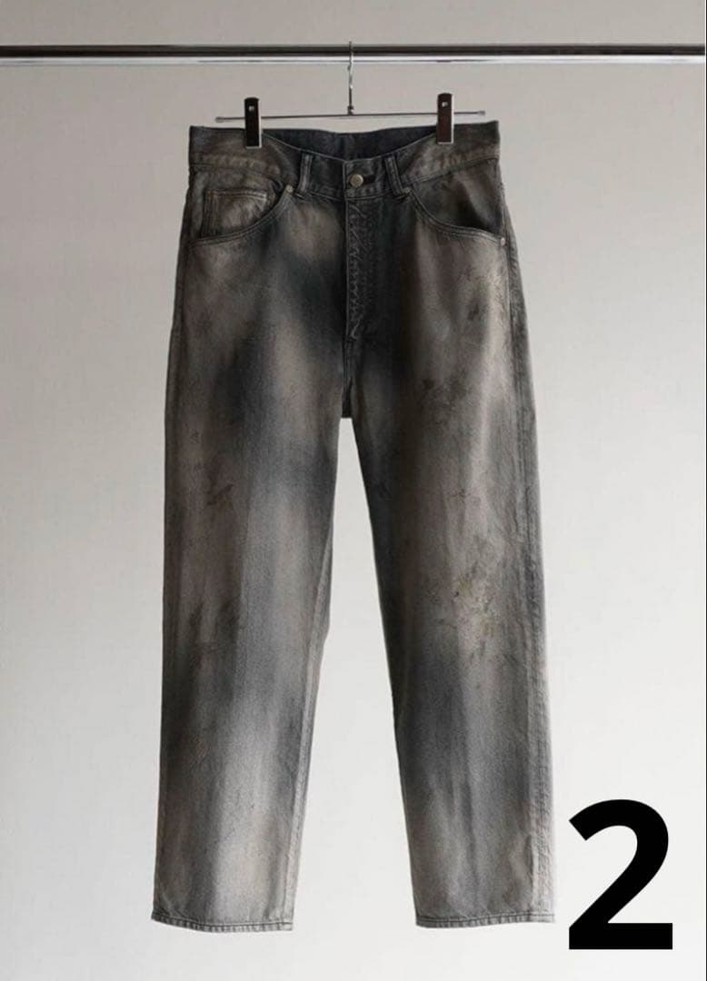 パンツ ANCELLM AGING DENIM STRAIGHT 5P PANTS