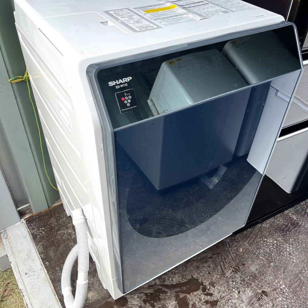 359取付無料！SHARP熱乾燥搭載 超音波ウォッシャー付き ドラム式洗濯機