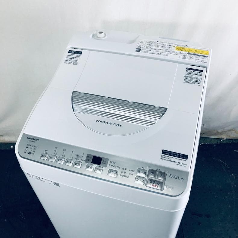 ★送料・設置無料★ 中古 中型洗濯機 シャープ (No.0472)