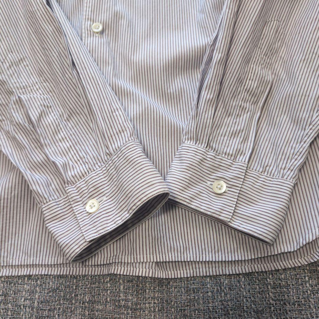 マーガレットハウエル　日本製　メンズ　ストライプシャツ　コットン