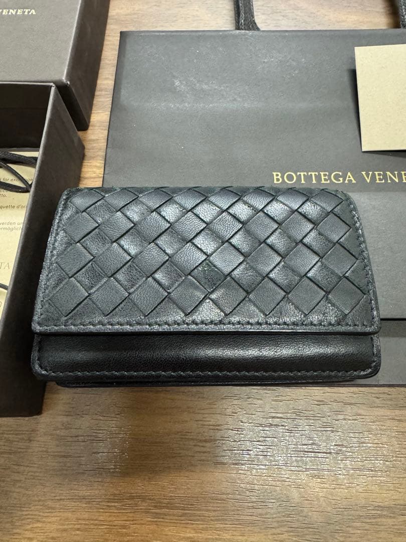Bottega Veneta ブラックレザー名刺入れ