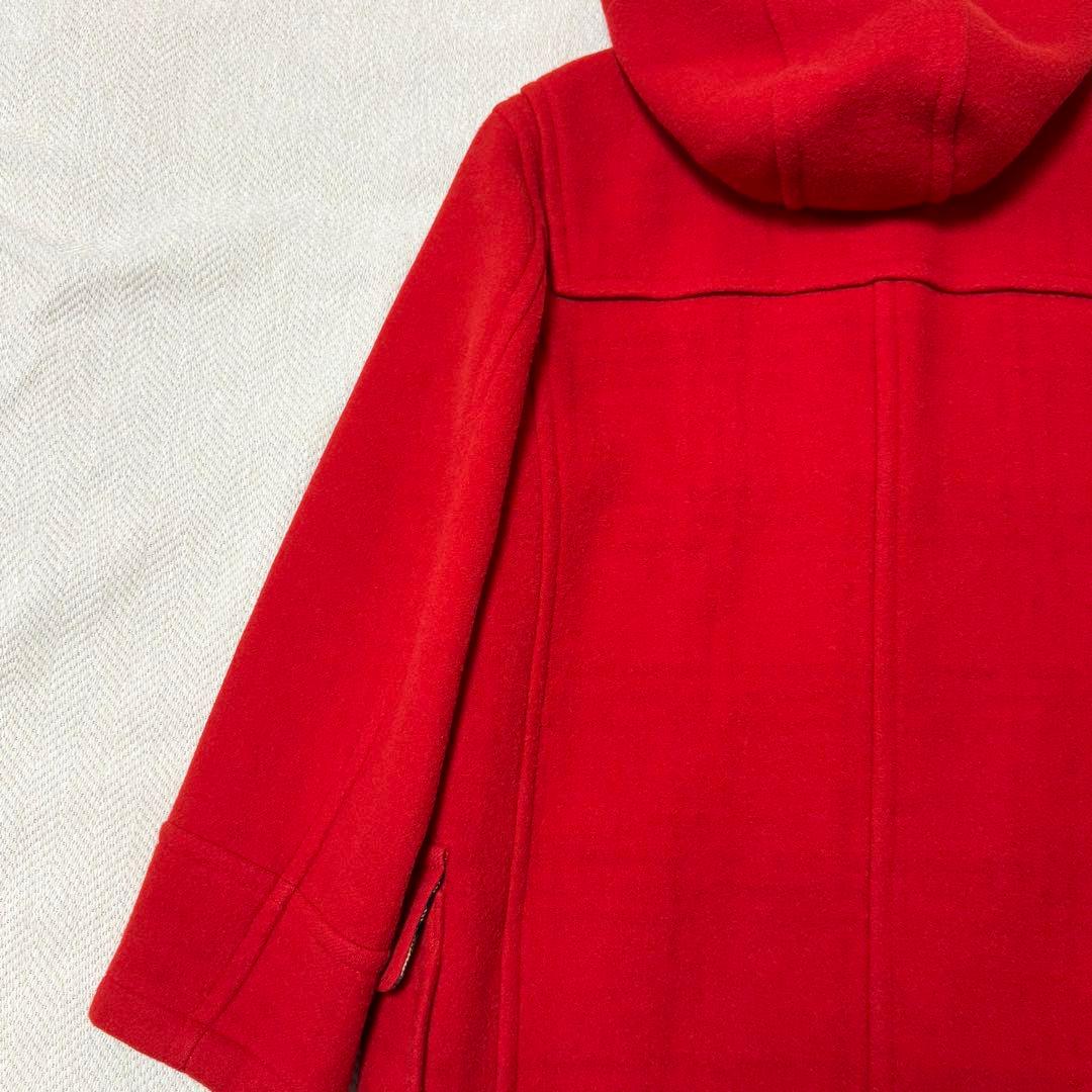 美品 バーバリー ブルーレーベル ノバチェック ダッフルコート 赤