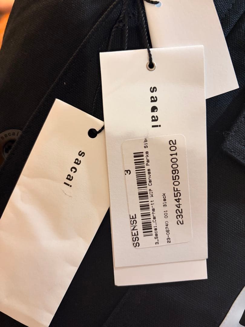 sacai Carhartt WIP シベリアン　コート　新品未使用　サカイ　3