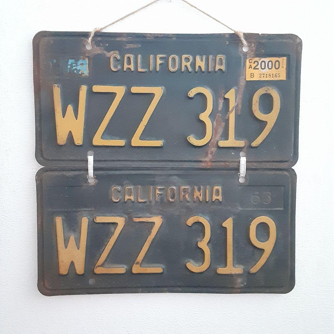 値下げ！ カリフォルニア州 ② 前後セット ナンバープレート ライセンスプレート