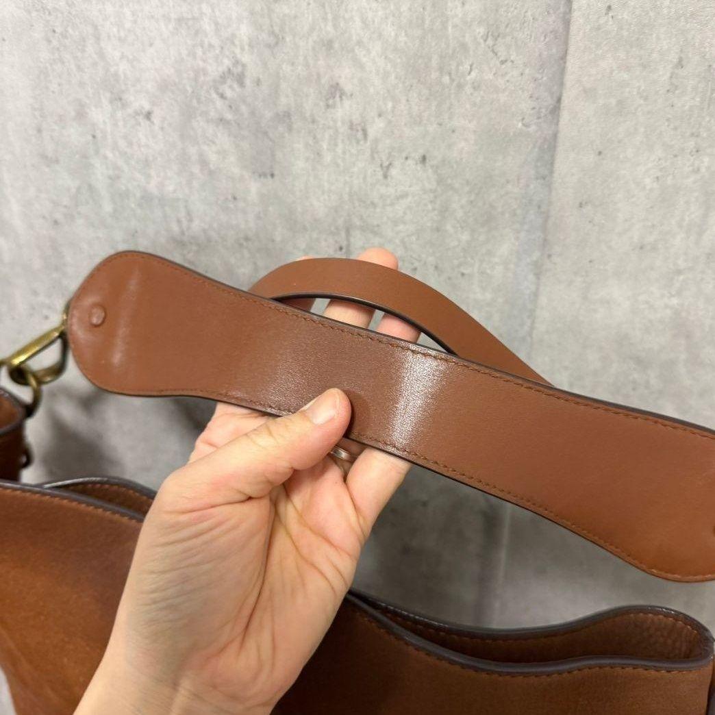 ✅️ポロラルフローレン　ホーボーバッグ スエード 　レザー　ブラウン