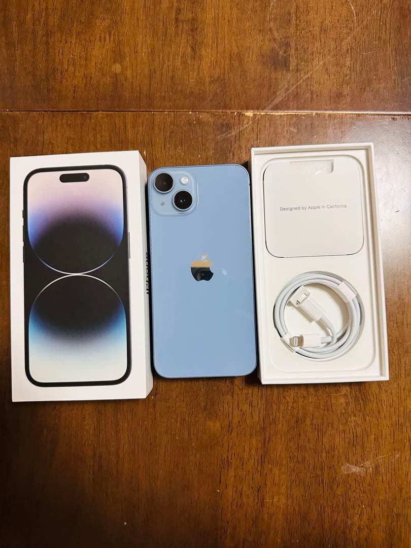 Apple iPhone 14 ブルー 本体シムロック解除