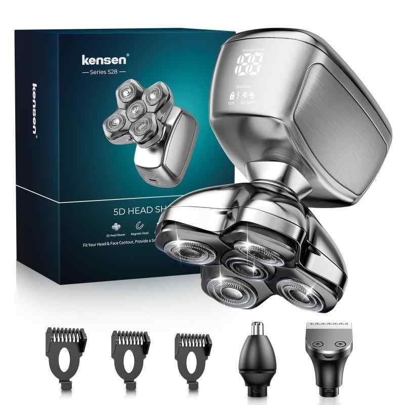 kensen スキンヘッドシェーバー 充電式 防水設計 ロック機能
