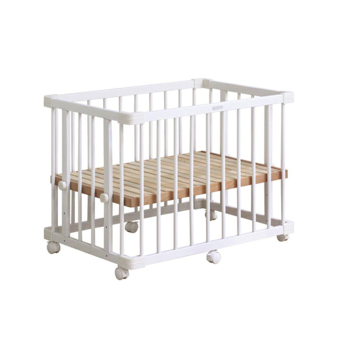 ベビーベッド　ホワイト　ファルスカ　ミニジョイントベッドネオ