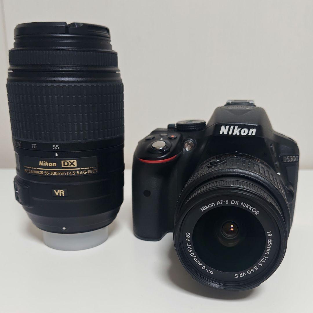 【美品】Nikon D5300 ダブルズームキット ブラック