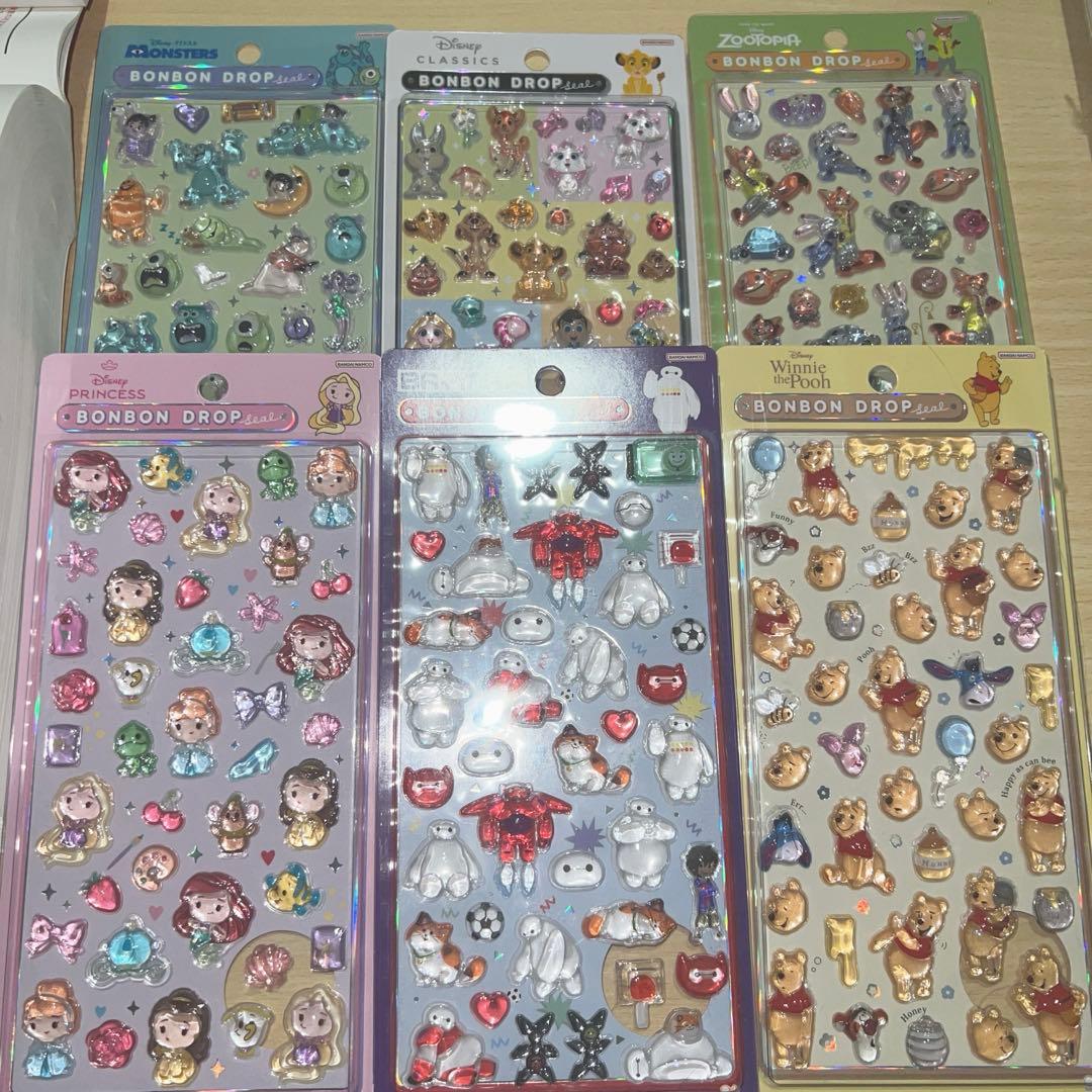 ボンボンドロップシール ディズニー 6点まとめ売り