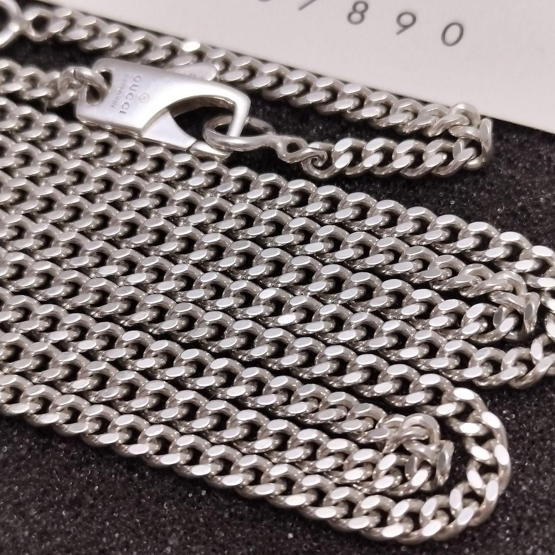 グッチ ネックレス 喜平 キヘイ 55cm シルバー GG GUCCI