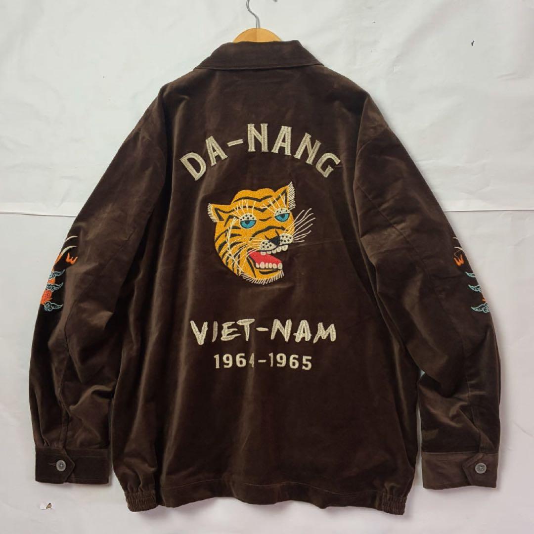 ヒューストン ベトジャン ベトナムジャケット ベロア 別珍 虎 トラ XL LL