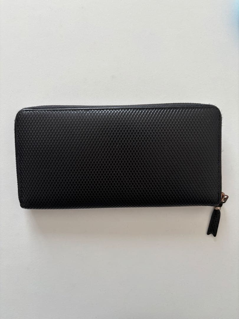 コムデギャルソン ラウンドファスナー レザー 長財布 黒