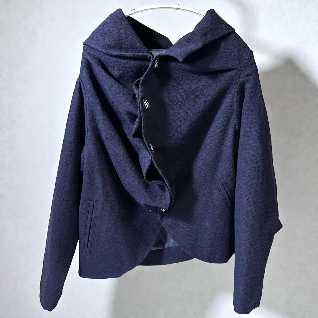 美品 イム i+mu センソユニコ ジャケット ハーフコート アップリケ 変形