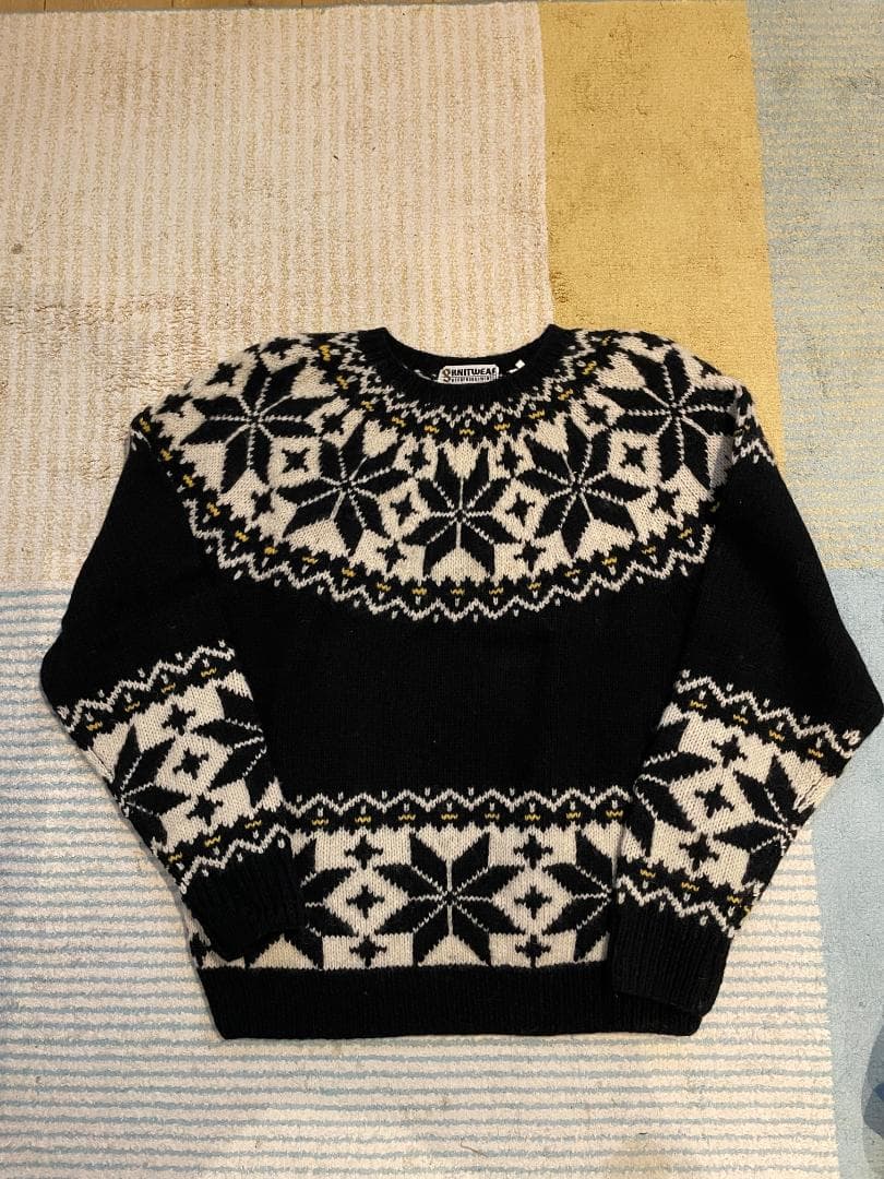 90S GOOD ENOUGH 雪柄 ニット ノルディック柄