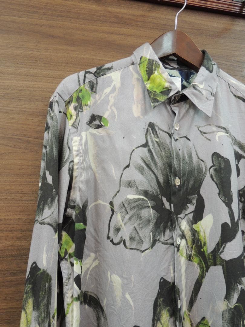 定価29700円 PAUL SMITH Painted Leaf 長袖 シャツ