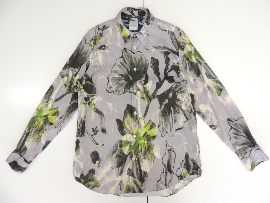 定価29700円 PAUL SMITH Painted Leaf 長袖 シャツ