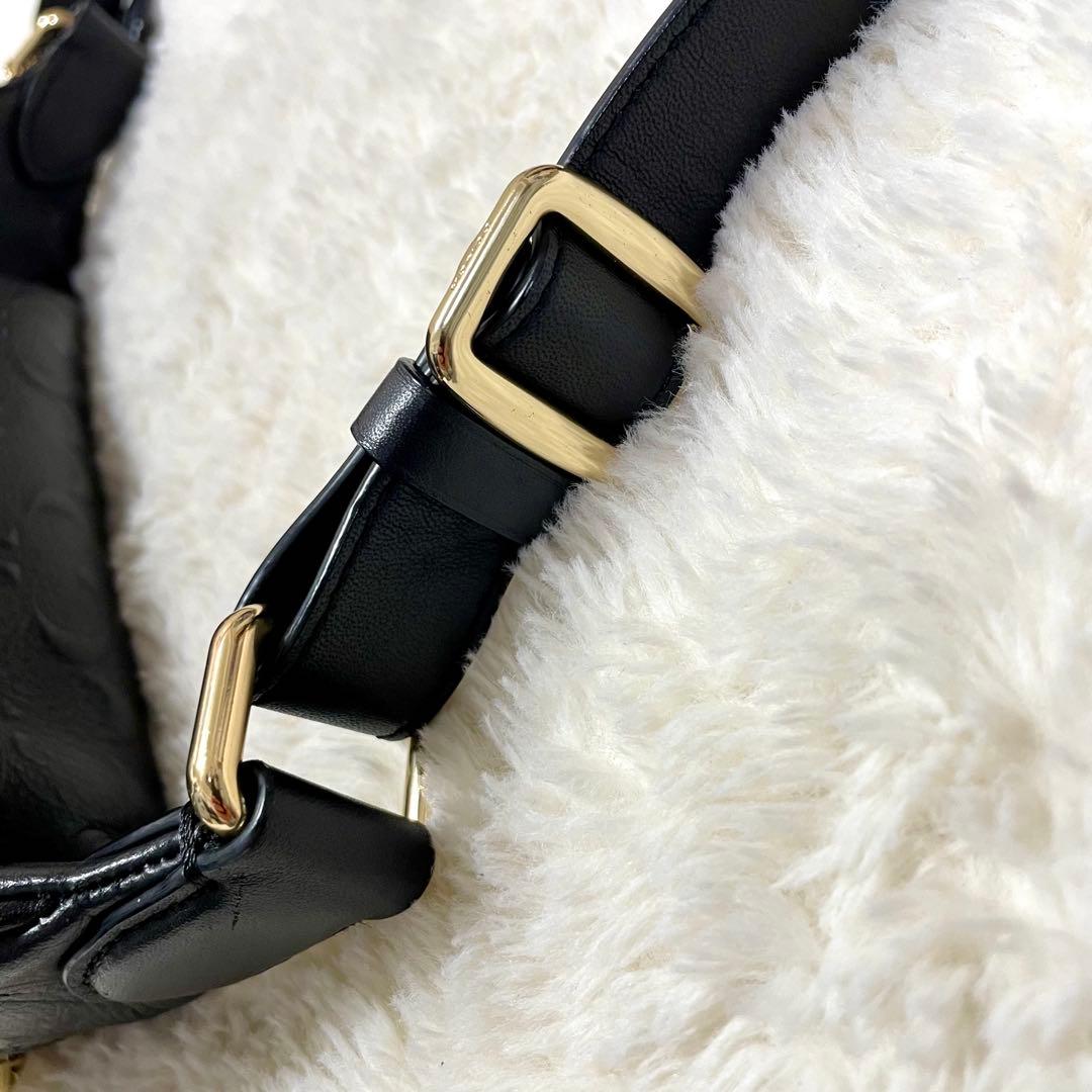 美品 COACH コーチ F48741 エンボスシグネイチャー ボディバッグ