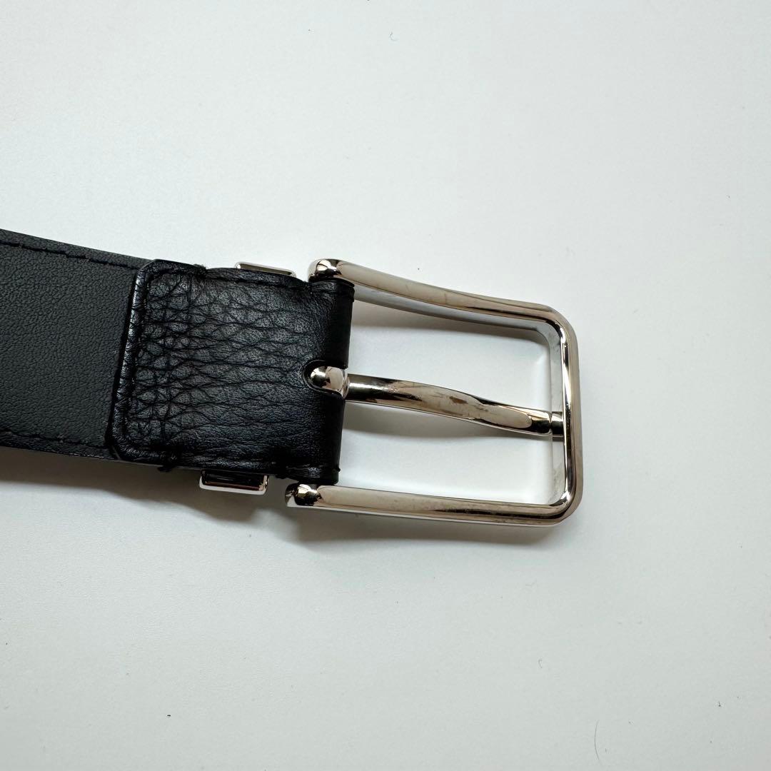 【極美品】ルイヴィトン ベルト サンチュール　ポンヌフ LV レザー　ブラック