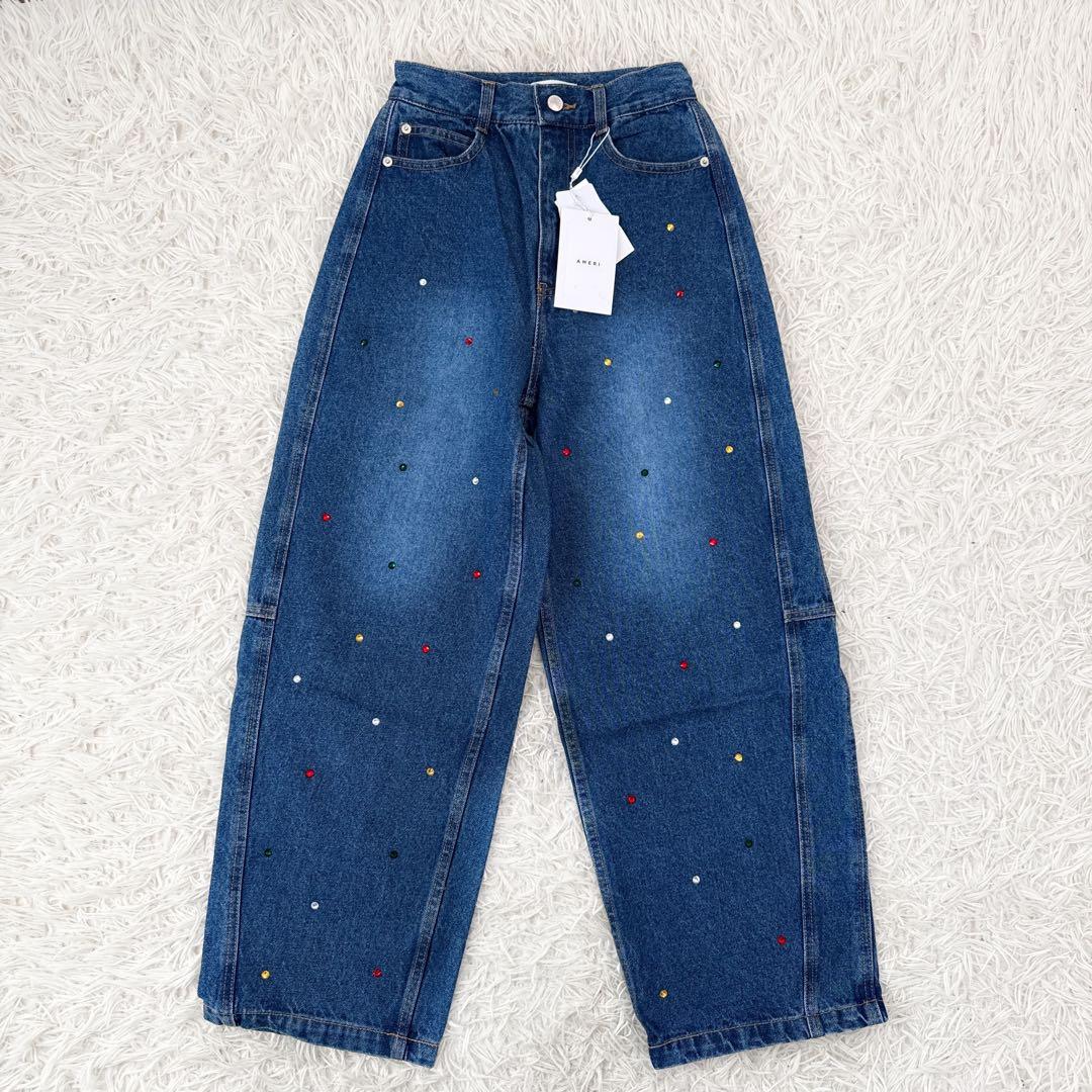 タグ付き アメリヴィンテージ JEWEL BIJOU WIDE DENIM S