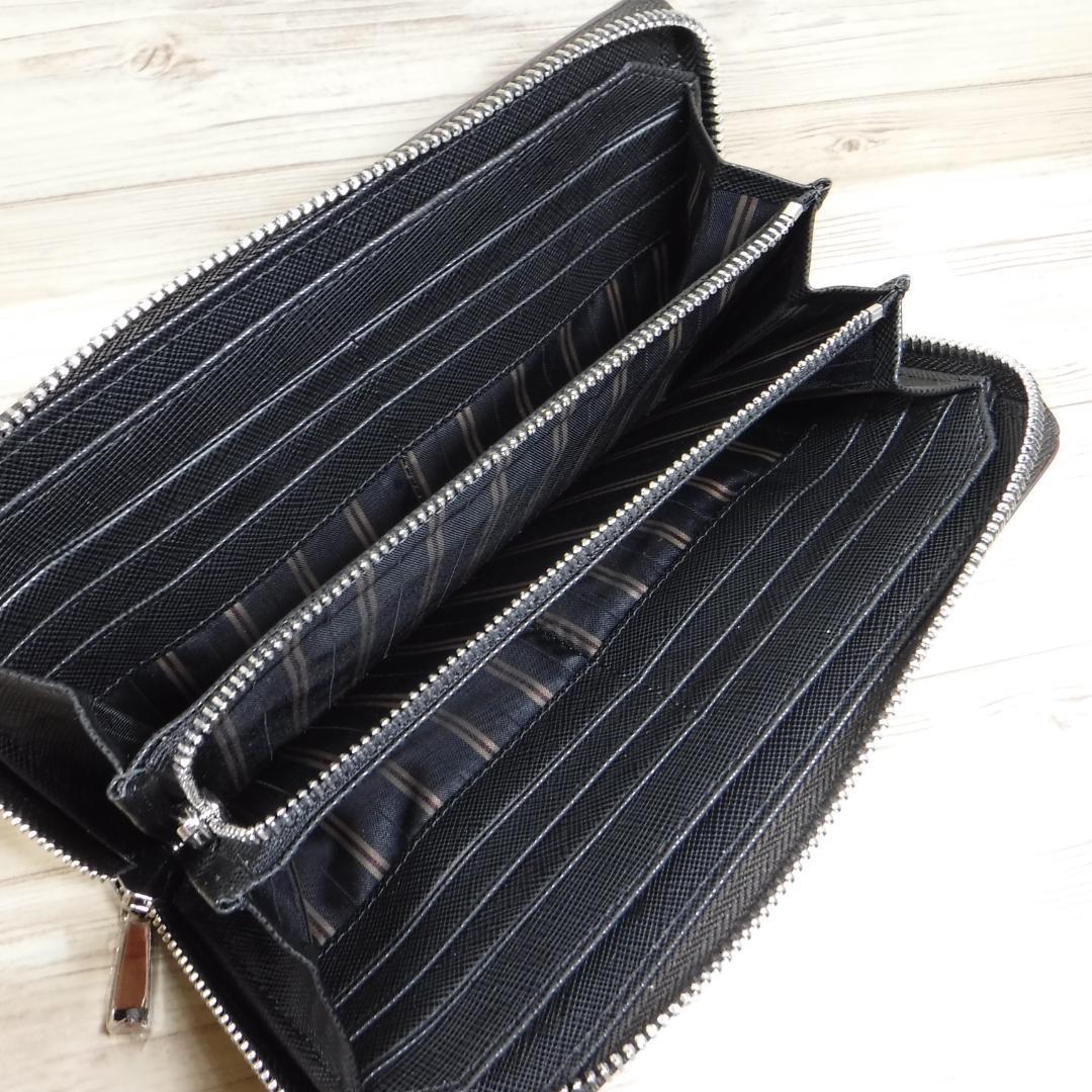 タケオキクチ 定価2万2000円 ラウンドファスナー長財布 牛革 カード13枚