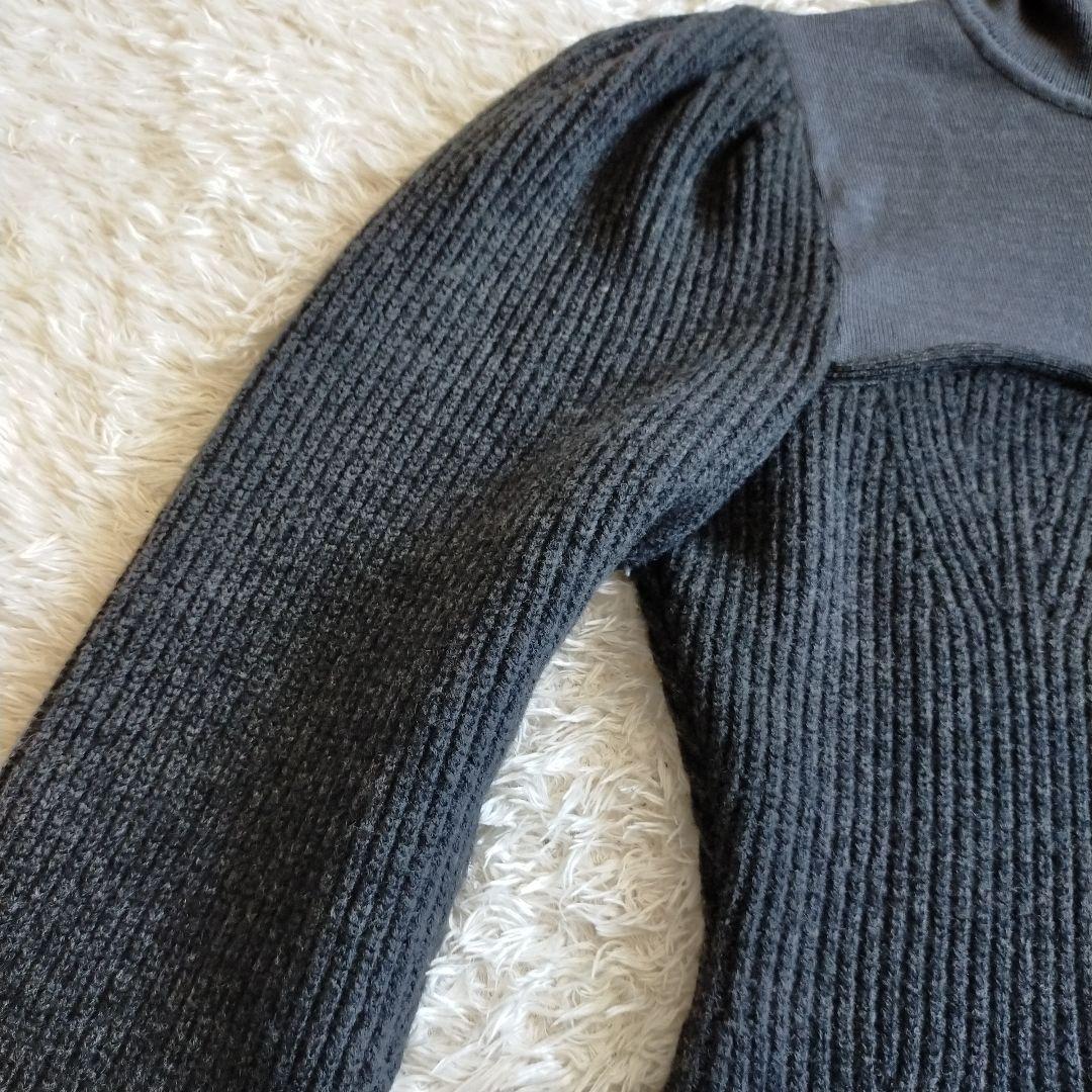 FETICO フェティコ パフスリーブニット タートルネック ブラック