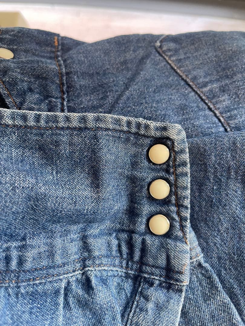 Wranglerデニムシャツ18-35 エクストラロングテールUSA製XL値下無