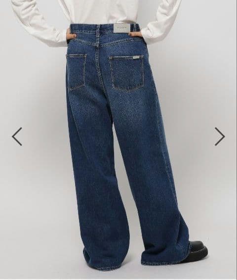 完売品　ニコアンド　ダメージ加工ワイドレッグ　デニムパンツ