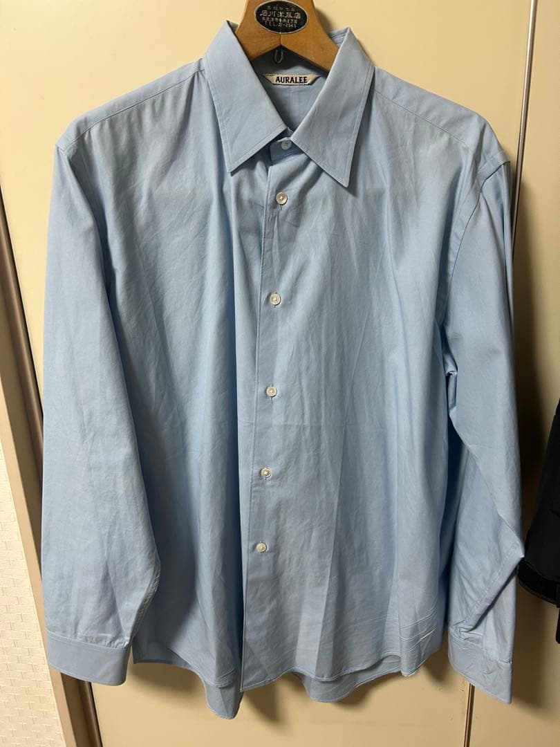 トップス AURALEE 24ss WASHED FINX TWILL SHIRT 4
